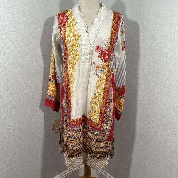 Handmade Tops - Threads Motifs Top Womens S Mutli Salwar Kameez‎ Indian Bollywood